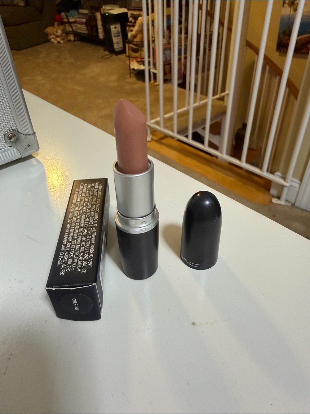 MAC Cosmetics Satin Mauve-Nude Lipstick color cherish